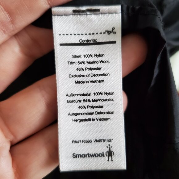 SMARTWOOL Phd Ultra Light Sport Anorak Windbreaker Coat Jacket Black Women Large - Picture 14 of 16